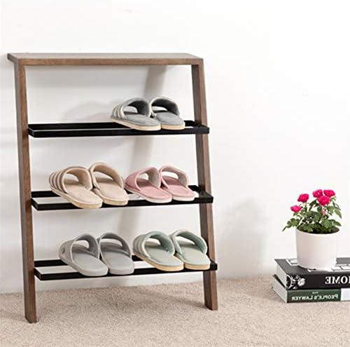 N / C Rack de sapato, rack de sapatos de várias camadas, rack de sapatos domésticos, rack de sapato de madeira montado, material