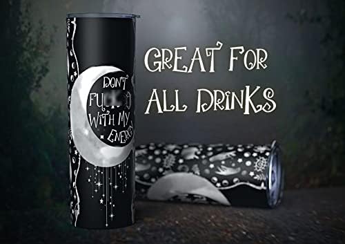 OneBttl Witchy Gift Witch Stuff Decor Witchcraft Isolado Skinny Aço inoxidável Vinho Tumbler com tampa 20 onças de lua