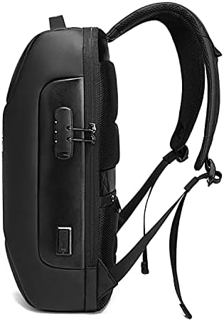 NYF3UFA Travel Laptop Mackpack, Backpack de laptops duráveis ​​anti -roubo de negócios com porta de carregamento USB, notebook