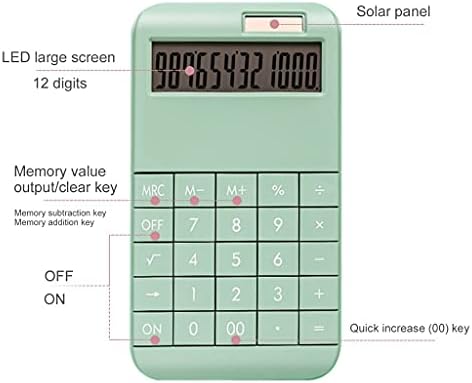 HFDGDFK Digit Portátil calculadora de mesa Ferramenta de contabilidade de negócios embutida 210mAh Battery Solar School