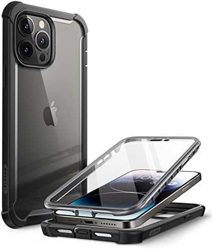 Caso transparente I-BLASON para iPhone 14 Pro, capa de pára-choques, capa de telefone celular de 360 ​​graus, capa de proteção robusta [ARES] com protetor de tela, 2022 Edição