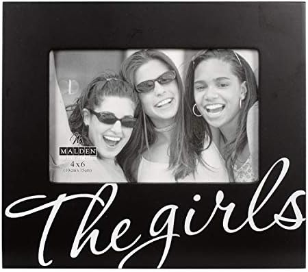 Malden International projeta as meninas em palavras cursivas molduras, 4x6, preto