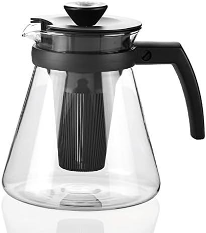 Tescoma Coffee and Tea Manker com infusor - vidro borossilicato e plástico sem BPA, para uso de microondas ou fogão - capacidade