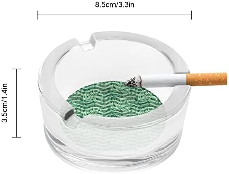 Botânica Monstera deixa cinzeiros de vidro para cigarros lixo à prova de vento pode ser impresso bandejas de cinzas para o escritório em casa