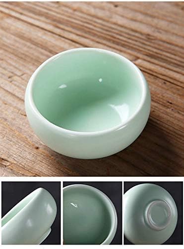 Hoobar Ceramic Kungfu Tea Conjunto de chá de viagem com bule portátil/xícara de chá/bandeja de chá/bandeja de chá