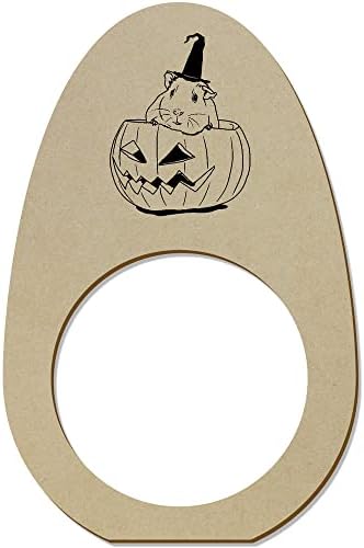Azeeda 5 x 'Halloween cobaia' anéis de guardana de madeira/suportes
