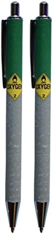 Canetas de tanque de oxigênio respiratórios -Grub - canetas de esfera de 1,0 mm - Professores de saúde canetas de tinta preta