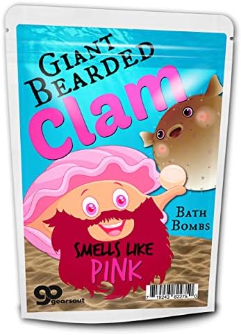 Bombas de banho de molusco barbudo gigantes - Design de molusco rosa engraçado - XL Bath Fizzars for Women - XL Pink Bath Balls,