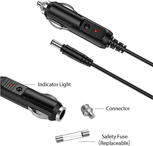 Adaptador DC de carro novo DKKPIA para Radio Shack Pro-106 Pro-164 Trovamento digital TRUNHING RÁDIO DE MÃO SCANNER AUTOMENTO VEÍCULO