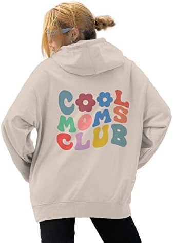 Hoodie estética de múmia gorda com palavras nas costas, rosto sorridente do moletom da moda, capuz de vibração positiva