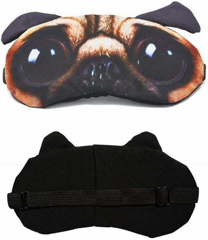 Dadiwey Animal fofo 3D Máscara de olho de sono engraçado para dormir, cachorro gato cachorro macio macias de dormir máscara de olho de olho para crianças meninas homens homens viagens de viagem noite de soneca noite
