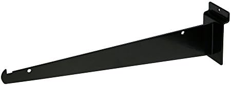 12 Black Slatwall Faca Shelf Suporte com lábio - 24 PCs Lot - se encaixa em todos os painéis de ripas