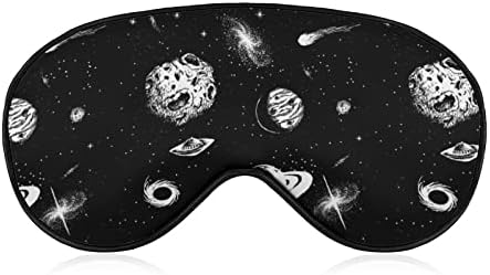 Universo com OVNI Galaxy Eye Mask com alça ajustável para homens e mulheres noite de viagem para dormir uma soneca