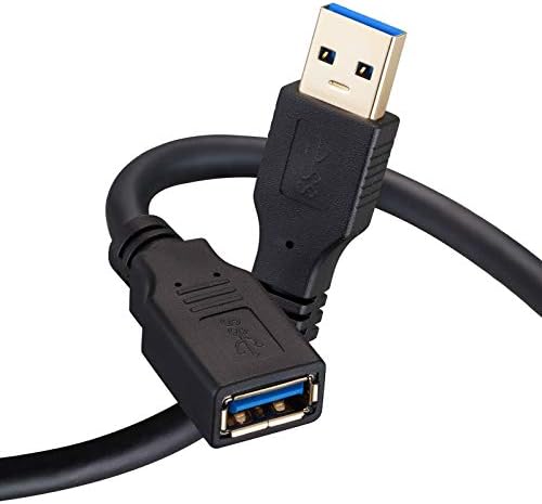 Cabo de extensão USB de nanxudyj 1ft 1ft USB 3.0 Extender A Male a fêmea de transferência de dados FEM
