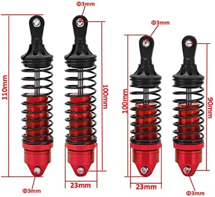 4pcs RC Choque, amortecedor RC Damper RC Springs Shocks para Losi Lasernut U4 Tenacidade 1/10 Veículo Off Road