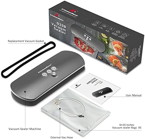 Máquina de selador de vácuo de alimentos de cozinha: Sistema de vedação a vácuo para alimentos, máquinas automáticas de selador
