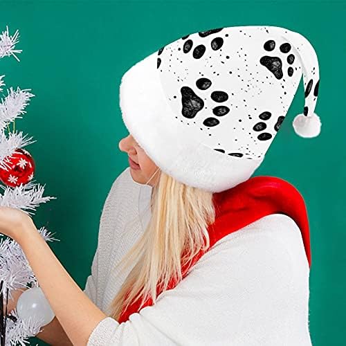 Pata de cachorro imprime o chapéu de Natal para o cosplay de festa de férias de ano novo