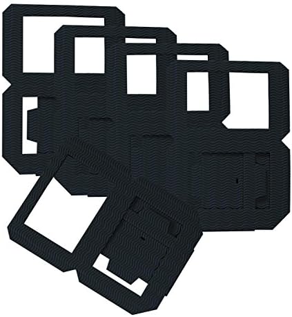 Folia 9890/5 Branco de lanterna 3D papel de papelão ondulado aprox. 14 x 14 x 18,5 cm, preto