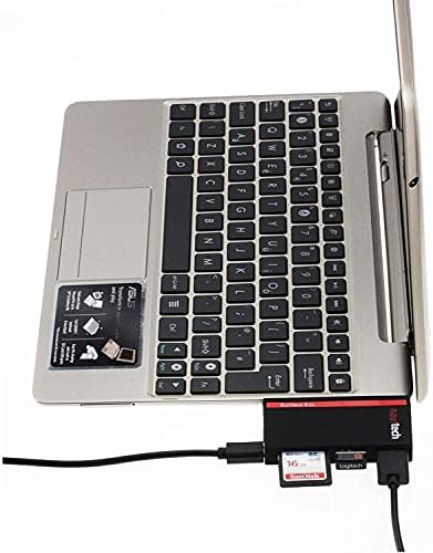 Navitech 2 em 1 laptop/tablet USB 3.0/2.0 Adaptador de cubo/micro USB Entrada com o leitor de cartão SD/micro SD compatível com o fluxo ASUS ROG X13 GV301QH-K6042T 13.4 ''