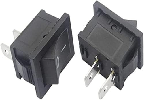 Interruptor do balancim 10pcs interruptor de balanço 15 * 21mm 15x21mm botão preto Mini interruptor 6A-10A 250V KCD1-101