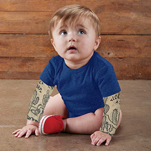 Tampa de fraldas no estilo de instantâneo de Stephan Baby com mangas de tatuagem, rosa, 6 a 12 meses