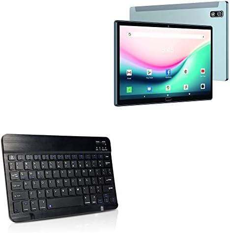Teclado de onda de caixa compatível com meize tablet Android 11 K118 - Teclado Slimkeys Bluetooth, teclado portátil com comandos integrados - Jet Black