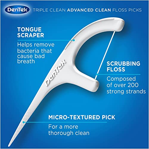 Proteção Profissional Dentek, Proteção Máxima Guarda odontológica + Dentek Triple Clean Limpo Avançado Floss Picks 150