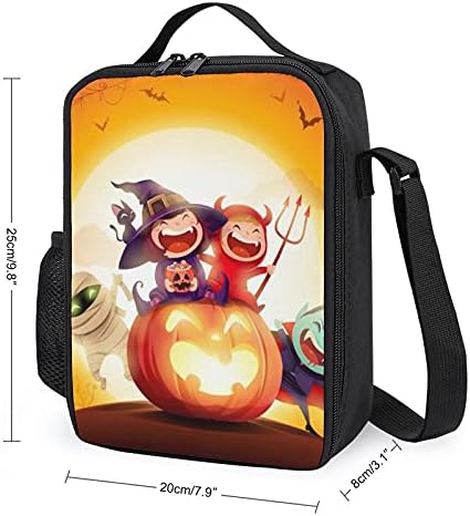 Bolsa de bolsa para almoço para adultos felizes da paisagem de Halloween