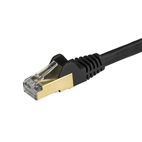 Startech.com Cabo CAT6A de 1,5 m - Cabo Ethernet de 10 GB RJ45 - cordão CAT6A STP sem snagless - fio de cobre - preto