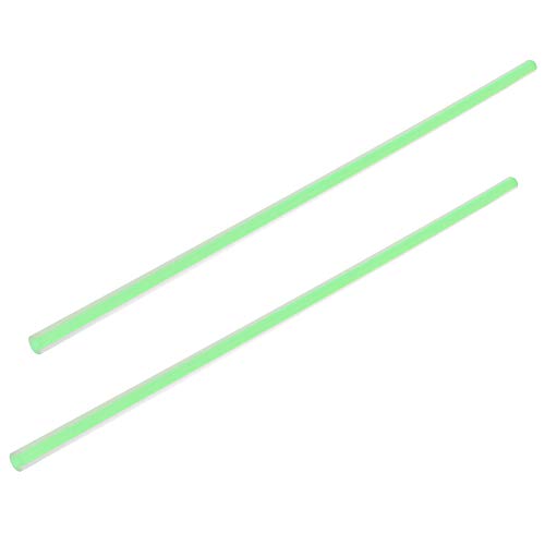 FILECT Green reta linha acrílica haste redonda padrão Plexiglas PMMA Tolerância para barra para diy 6mm diâmetro 250 mm 2pcs