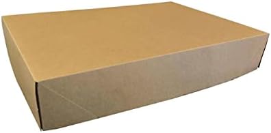 Caixas de presente marrons 15*10*2,56 polegadas 5 caixas de papel kraft caixa de papelão com tampas para presentes de Natal, dia