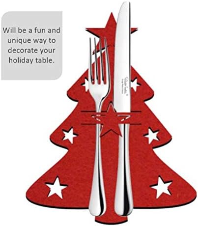 Galpada Christmas Decoration 8pcs Calheres de árvore de Natal e sacos de garfo de Natal bolsas de talheres da bolsa de mesa para o