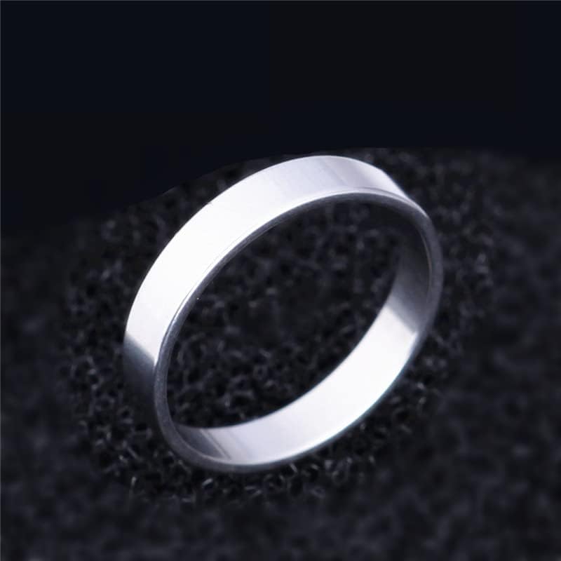 Kolesso 316l 4mm Rings Tiny Band Ring para homens e mulheres moda prata cauda anel-80243