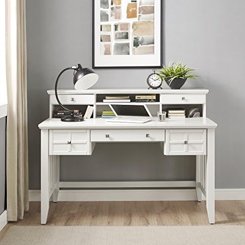Crosley Furniture Adler Computer Desk com Hutch - White