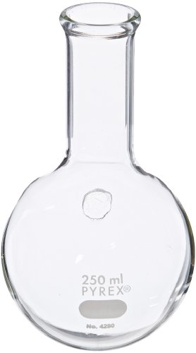 Corning Pyrex Borossilicate Glash Long Round Bottom Falando Flask, Capacidade de 2000ml