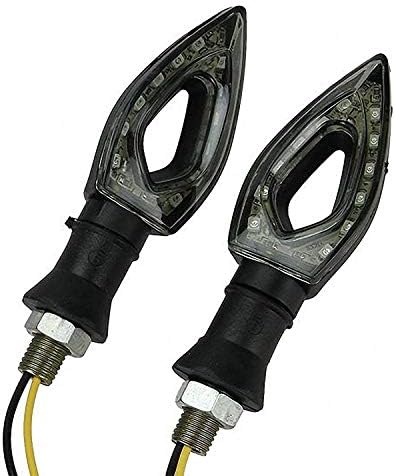 Motortogo 2pcs Indicadores de sinal de virada de LED preto Blinker Amer Diamond Lights Compatível para 2011 Aprilia SR50
