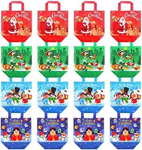 Sacos de presente de Hemoton 28pcs sacolas de presente de Natal, 8 projeta sacolas de Natal com alças, sacolas de tratamento