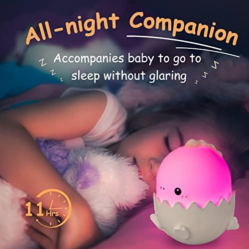 FUNSLAND Night Light for Kids - Dinosaur Egg Nightlight com cores Modos Alterando Luz Night Night Light Para dormir