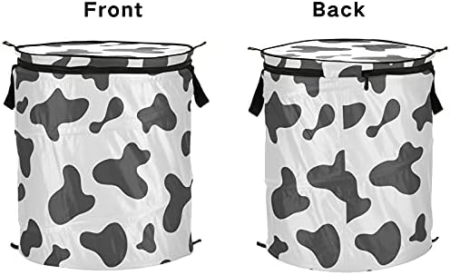 Lavanderia de estampa de animal cesto de lavanderia com tampa de cesta de armazenamento dobrável Bolsa de roupa dobra