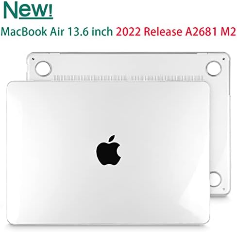 Que Chen seja compatível com [2022 mais recente lançamento] MacBook Air 13,6 polegadas Modelo A2681, caixa de casca dura de