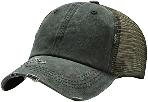 Capace de beisebol angustiado para homens mulheres Moda Visor Baseball Cap clássico de baixo perfil Mesh Backer