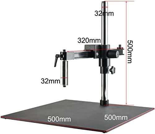 Suporte de microscópio de braço cruzado de grande plataforma Koppace 500 * 500 mm de base 500 mm de comprimento de 50 mm de abertura