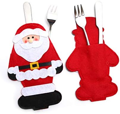 Abaodam 6pcs Cutter de Natal e Fork Papai Noel Papai Noel Maninho de neve de alces talheres de mesa de tabela de tabela de mesa