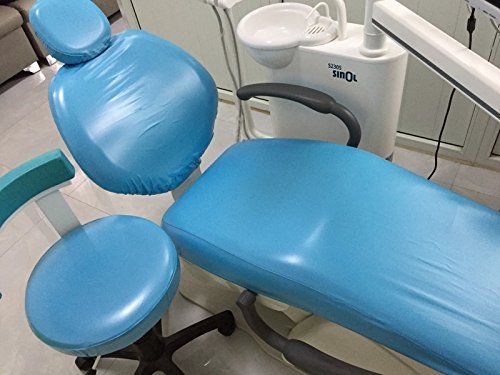 Mangas de capa de cadeira dentária Protetor Protetor à prova d'água PU Dentista PULTIS CABELA COR AZUL COR 1