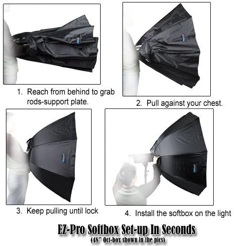 Pro Studio Solutions EZ-Pro 12x56 Softbox com velocidade para quântica qflash