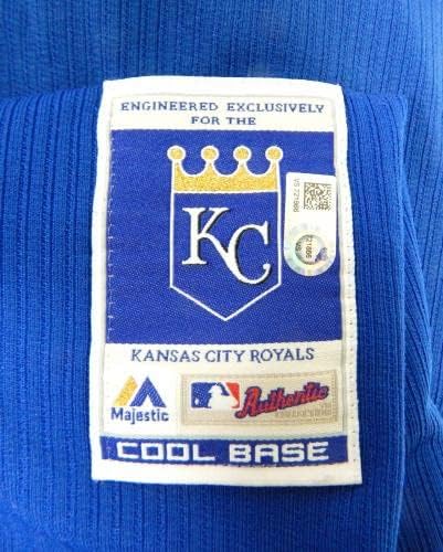 Kansas City Royals 57 Game usou Blue Jersey Spring Training Bat Practice 48 7 - Jogo usou camisas MLB