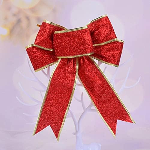 10 peças enfeites de natal arcos de Natal decoração de fita de fita de natal para festa de férias em casa na árvore de Natal