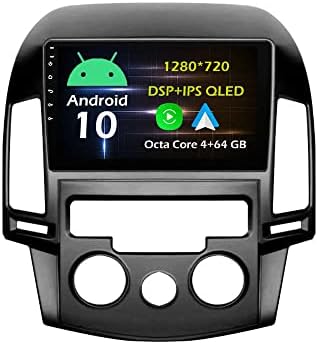 Rádio estéreo de carro BestyCar 9'Android para Hyundai i30 1 FD 2007-2012 Octa Core Android 10.0 HD Touchscreen Headunit suporta Navigação GPS CarPlay Android Auto Bluetooth SWC DSP AHD Backup Camera-4+64