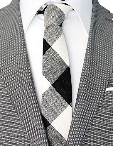 Zenxus laços magros para homens, calcas de algodão de 2,5 polegadas de algodão variado