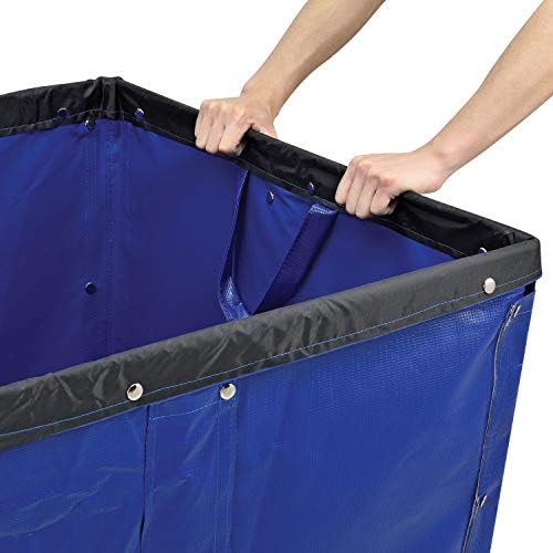 Industrial Global 12 Bushel, caminhão a granel de cesta de vinil azul, desmontado, 36 L x 26 W x 33-1/2 h